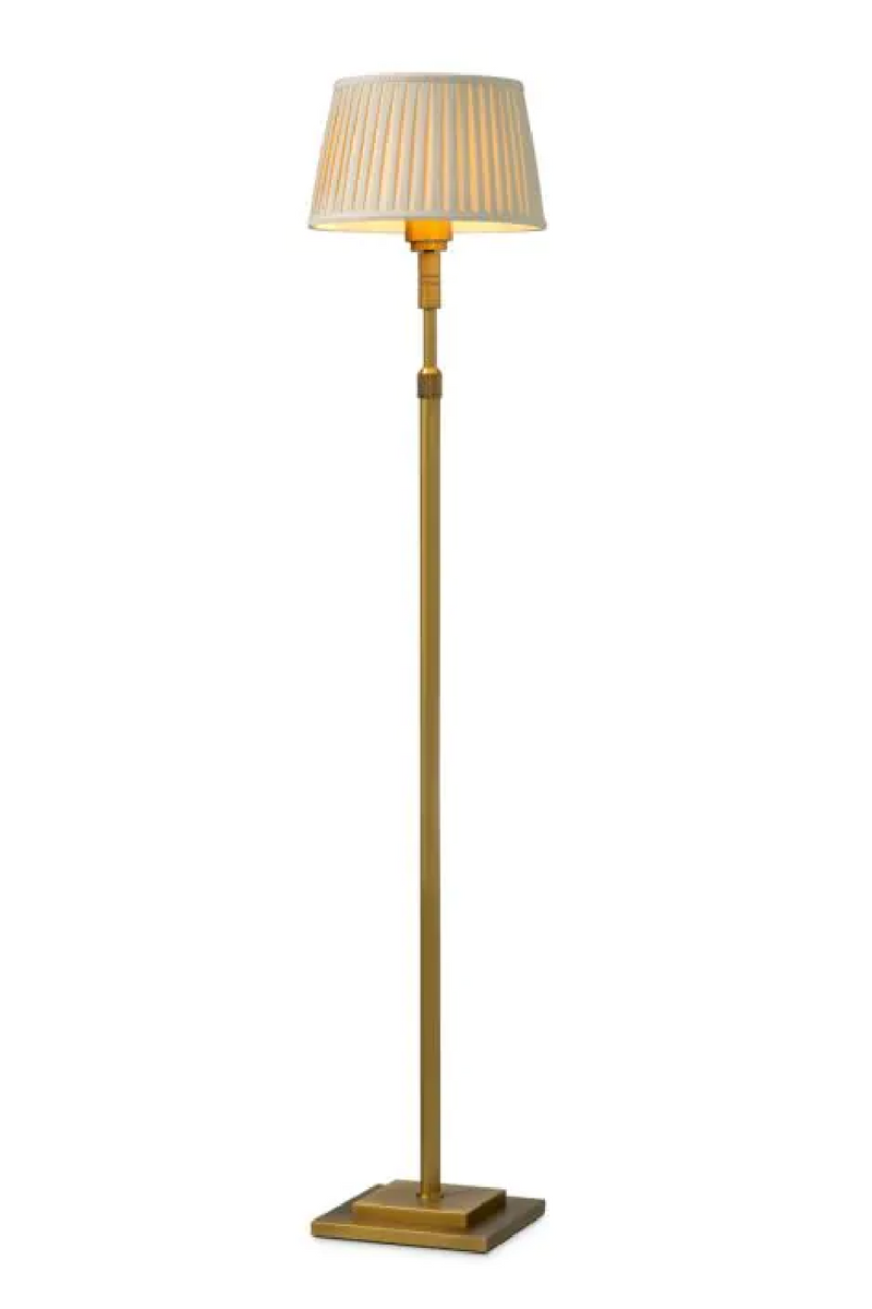 Beige Pleated Shade Floor Lamp | Met x Eichholtz Tryon | Eichholtzmiami.com