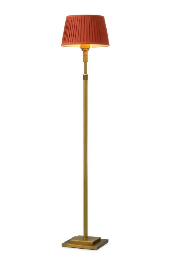 Orange Pleated Shade Floor Lamp | Met x Eichholtz Tryon | Eichholtzmiami.com