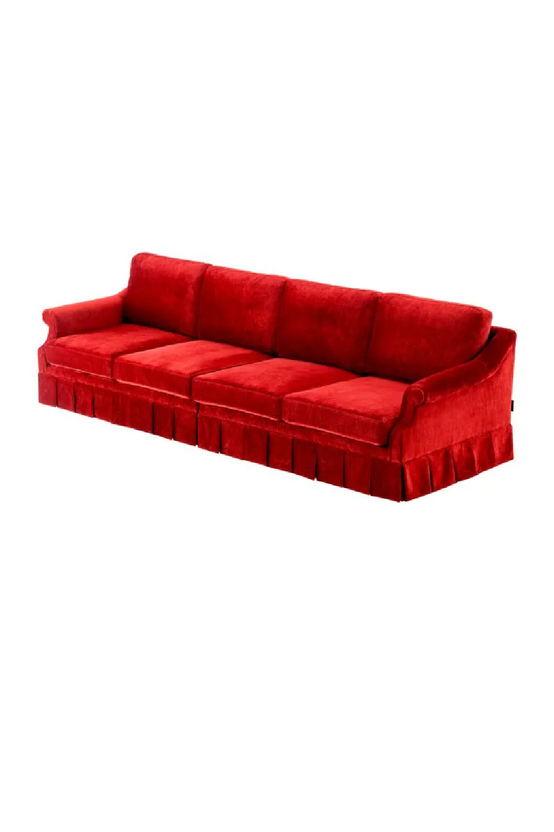 Red Velvet Frilled Sofa | Met x Eichholtz Verplanck | Eichholtzmiami.com