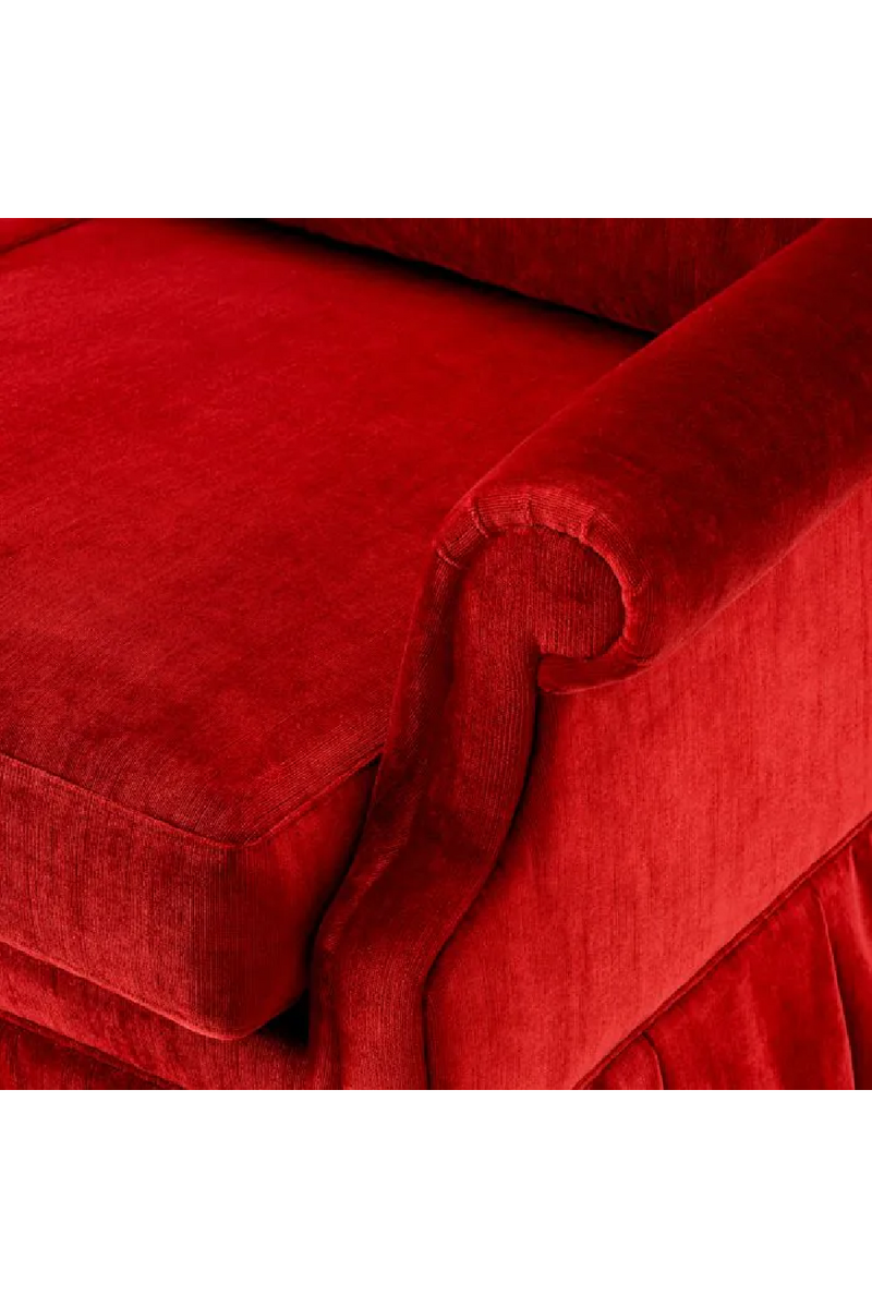 Red Velvet Frilled Sofa | Met x Eichholtz Verplanck | Eichholtzmiami.com