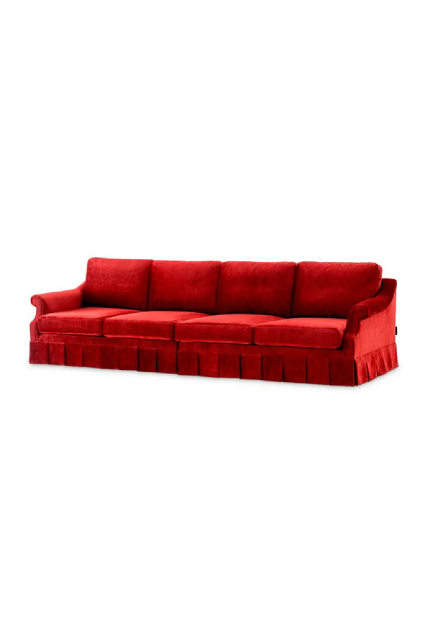 Red Velvet Frilled Sofa | Met x Eichholtz Verplanck | Eichholtzmiami.com