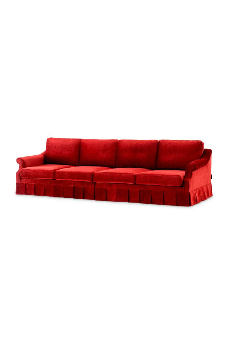 Red Velvet Frilled Sofa | Met x Eichholtz Verplanck | Eichholtzmiami.com