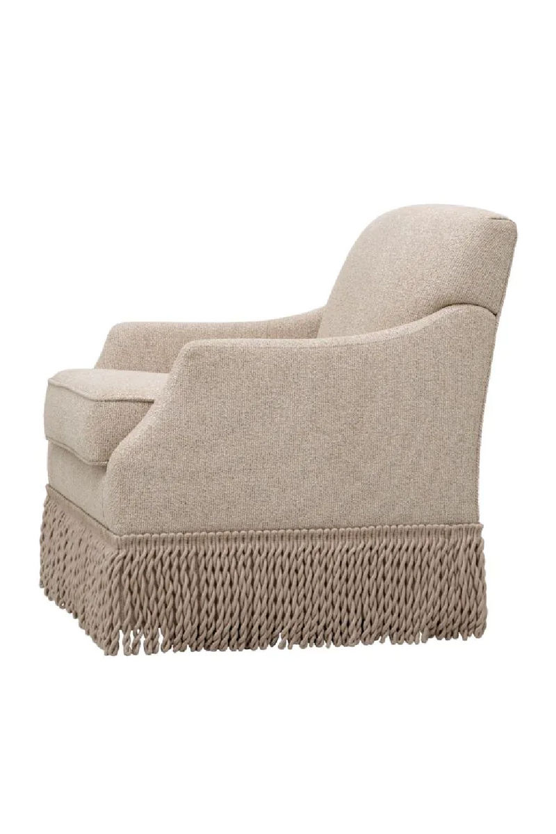 Beige Twisted Fringe Swivel Chair | Met x Eichholtz Madison | Eichholtzmiami.com