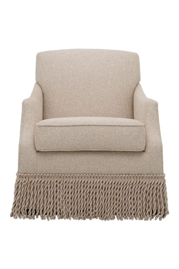 Beige Twisted Fringe Swivel Chair | Met x Eichholtz Madison | Eichholtzmiami.com