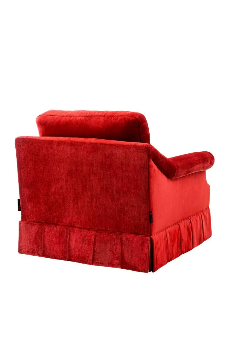 Red Velvet Frilled Lounge Chair | Met x Eichholtz Verplanck | Eichholtzmiami.com