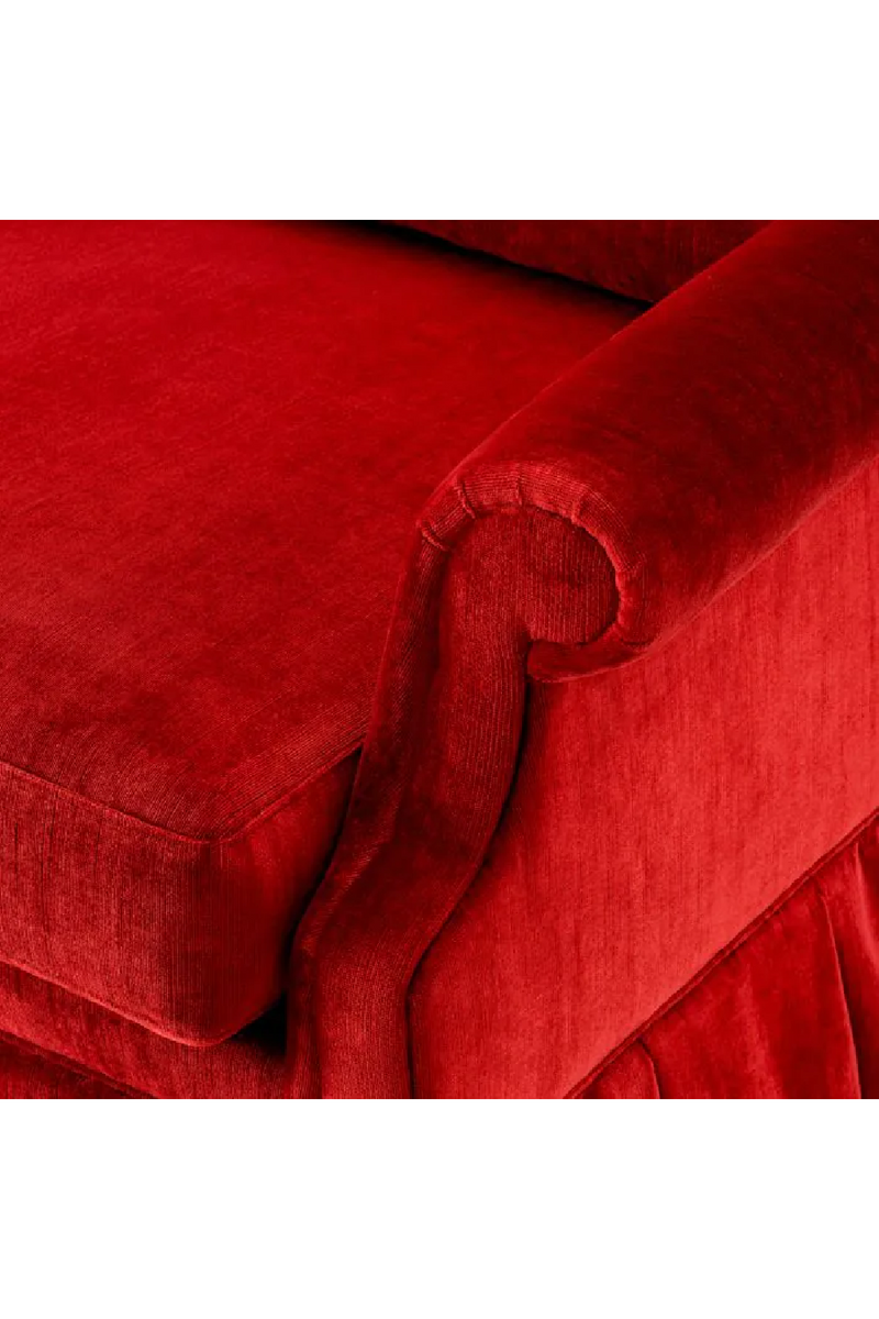 Red Velvet Frilled Lounge Chair | Met x Eichholtz Verplanck | Eichholtzmiami.com