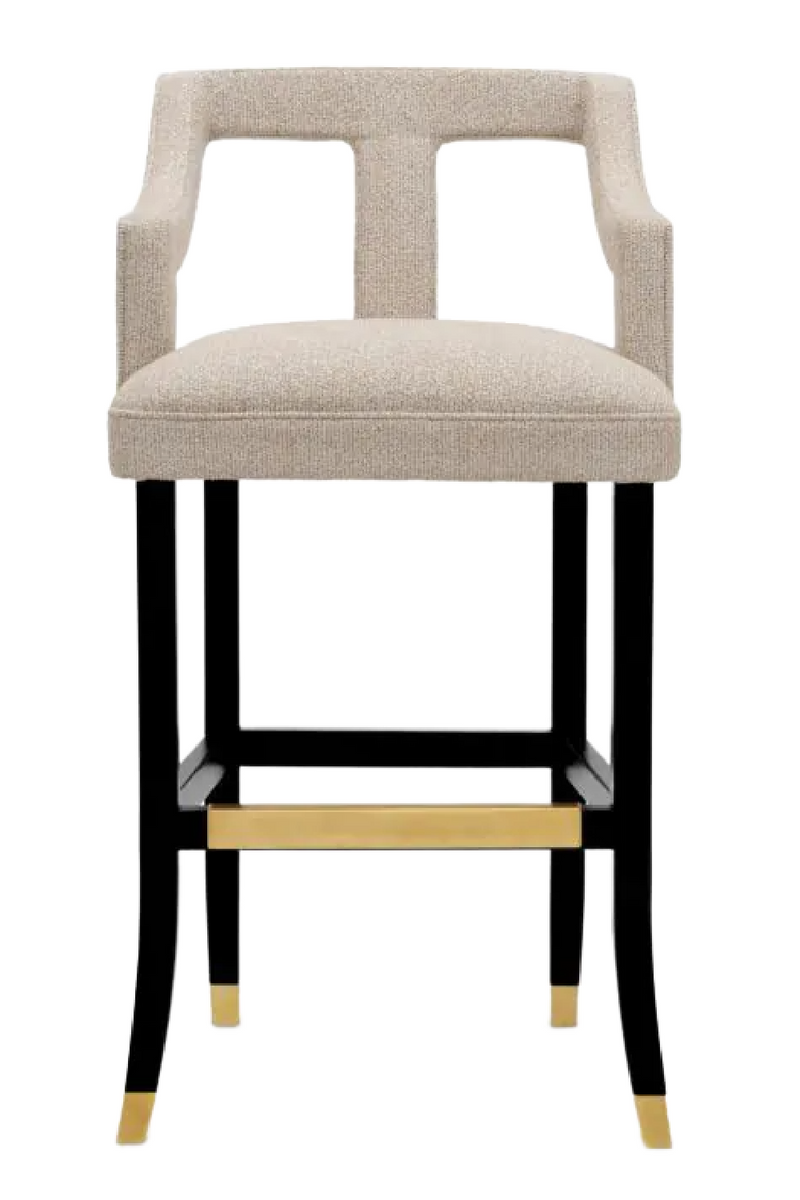 Beige Cut-Out Bar Stool | Met x Eichholtz Roumier | Eichholtzmiami.com