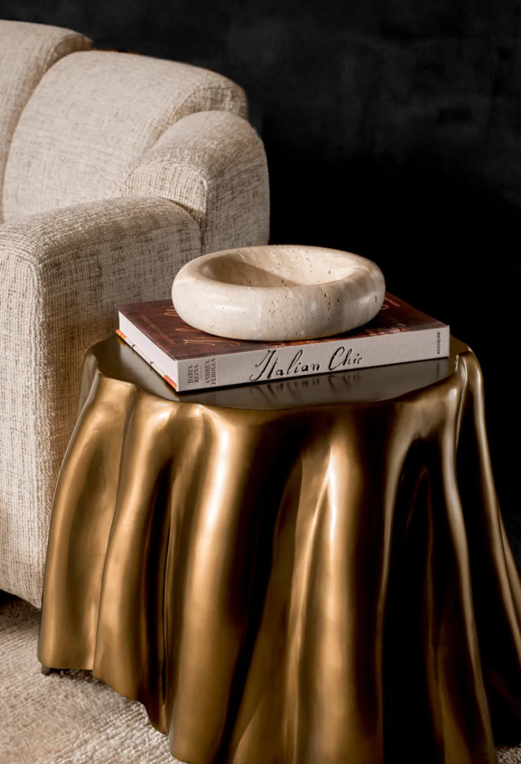 Vintage Brass Side Table | Eichholtz Chabot