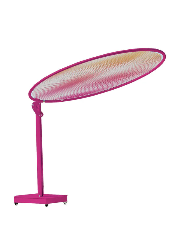 Sleek Round Pink Parasol (9'10") | Umbrosa Eclipsum UX by Karim Rashid | Oroatrade.com