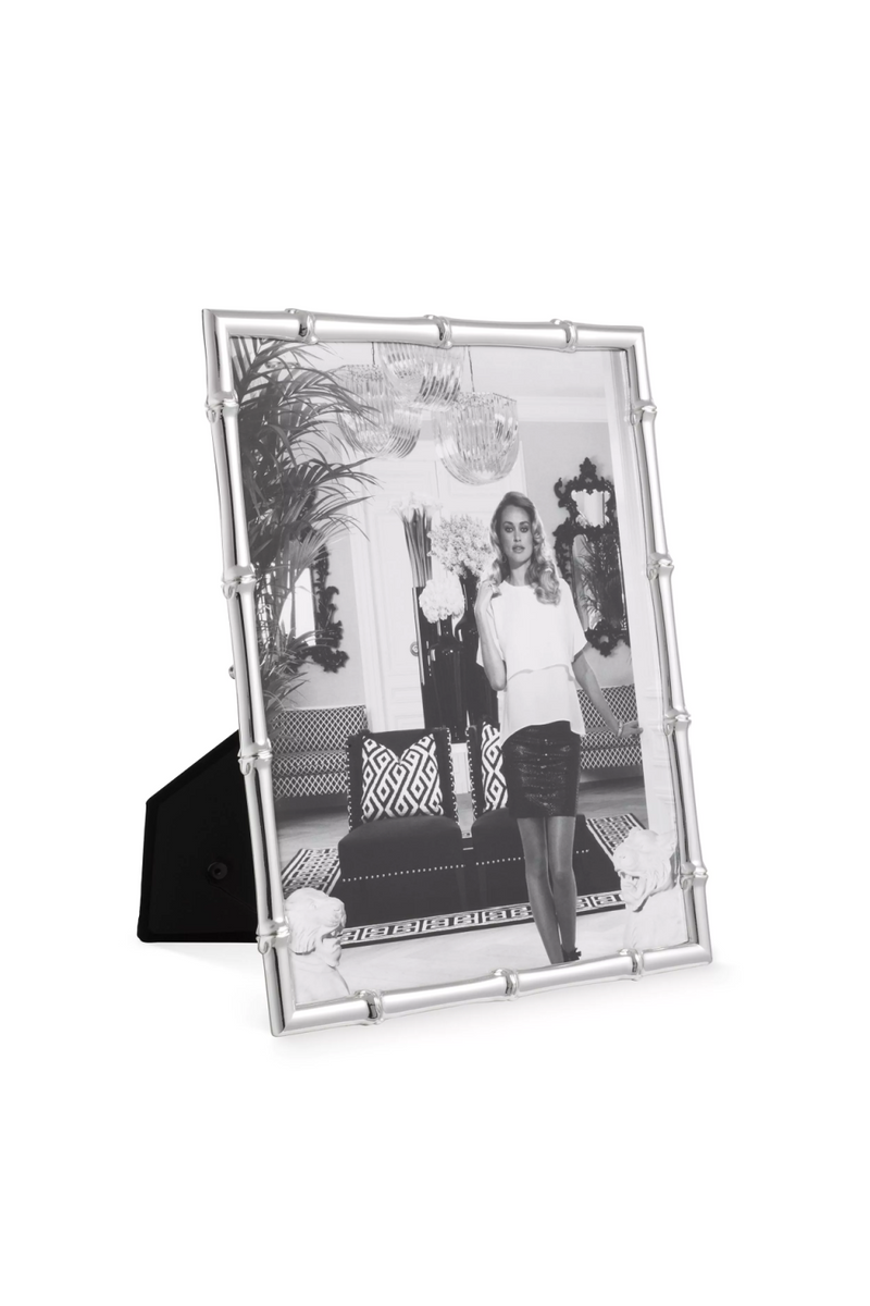 Silver-Plated Faux-Bamboo Picture Frame | Eichholtz Holden - L | Eichholtz Miami