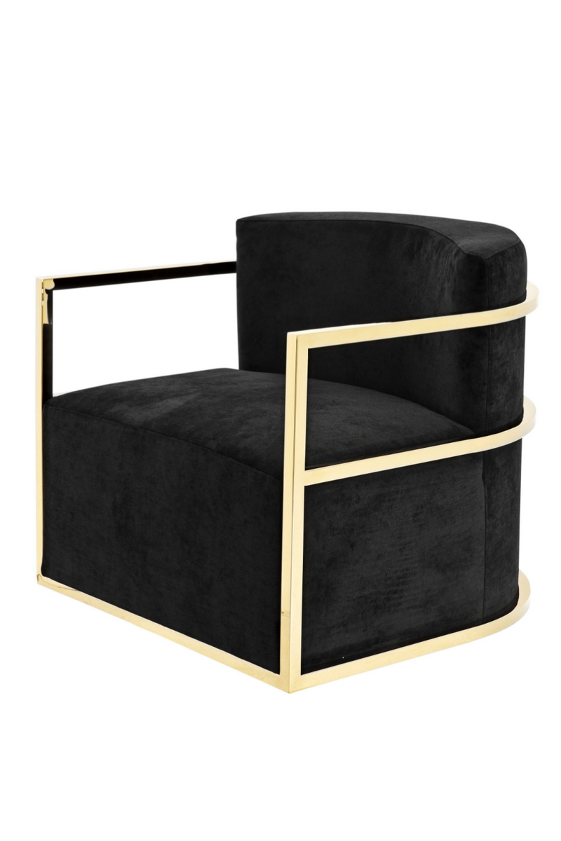 Black Velvet Swivel Chair | Eichholtz Emilio | Eichholtzmiami.com