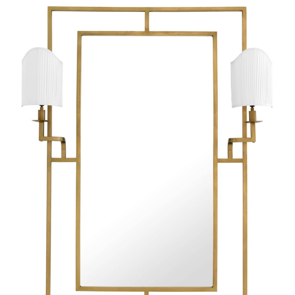 Gold Mirror With 2 Lamps, Eichholtz Astaire