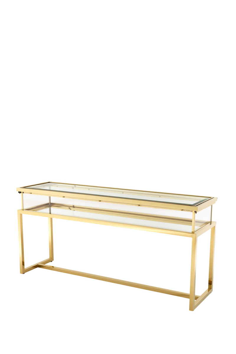 Gold Sliding Top Console Table | Eichholtz Harvey | Eichholtzmiami.com