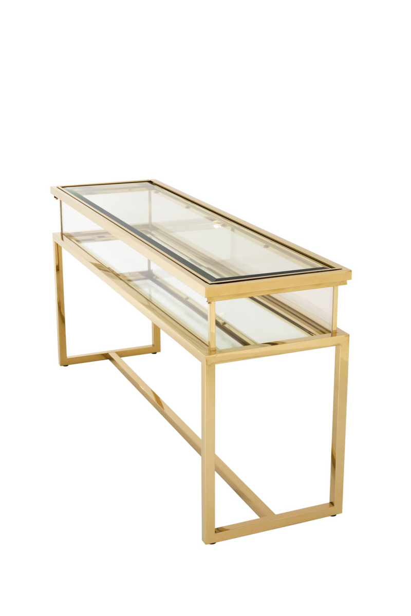 Gold Sliding Top Console Table | Eichholtz Harvey | Eichholtzmiami.com