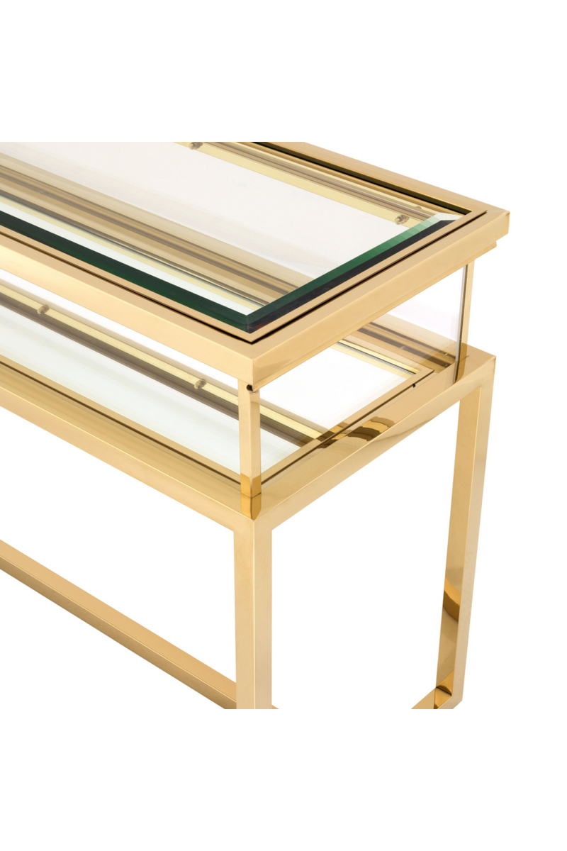 Gold Sliding Top Console Table | Eichholtz Harvey | Eichholtzmiami.com