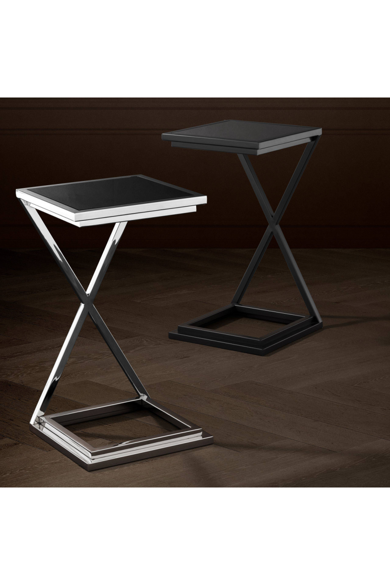 Gunmetal Glass Side Table | Eichholtz Cross | Eichholtz Miami