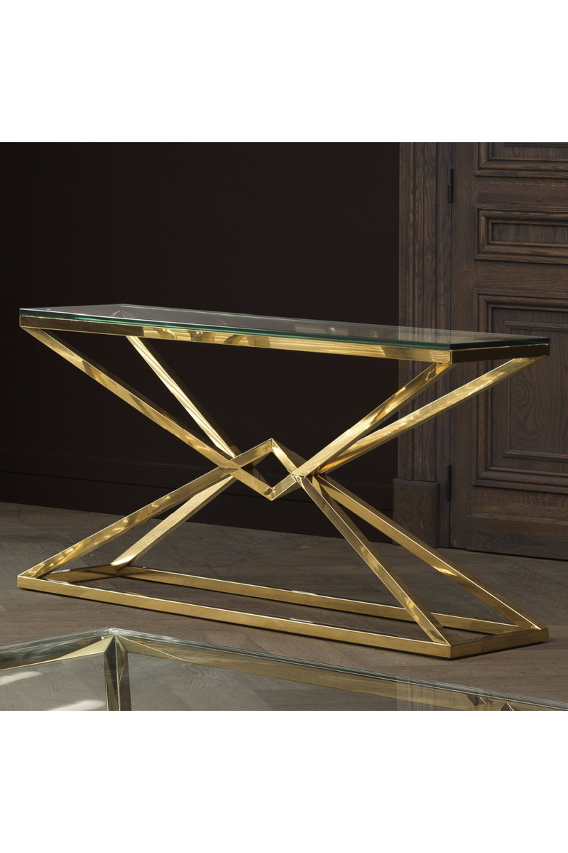 Brass Crossed-Leg Console | Eichholtz Connor L |