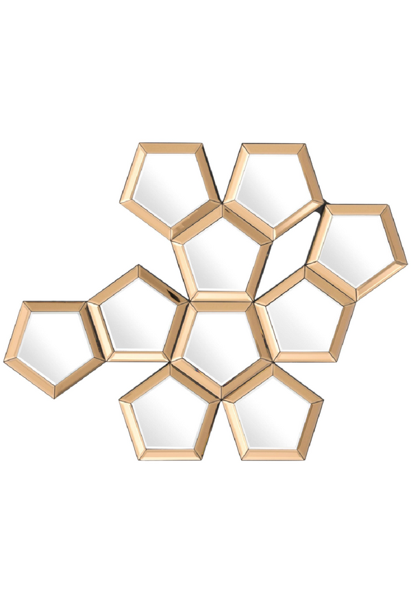Gold Pentagonal Cluster Mirror | Eichholtz Cheyenne | Eichholtz Miami