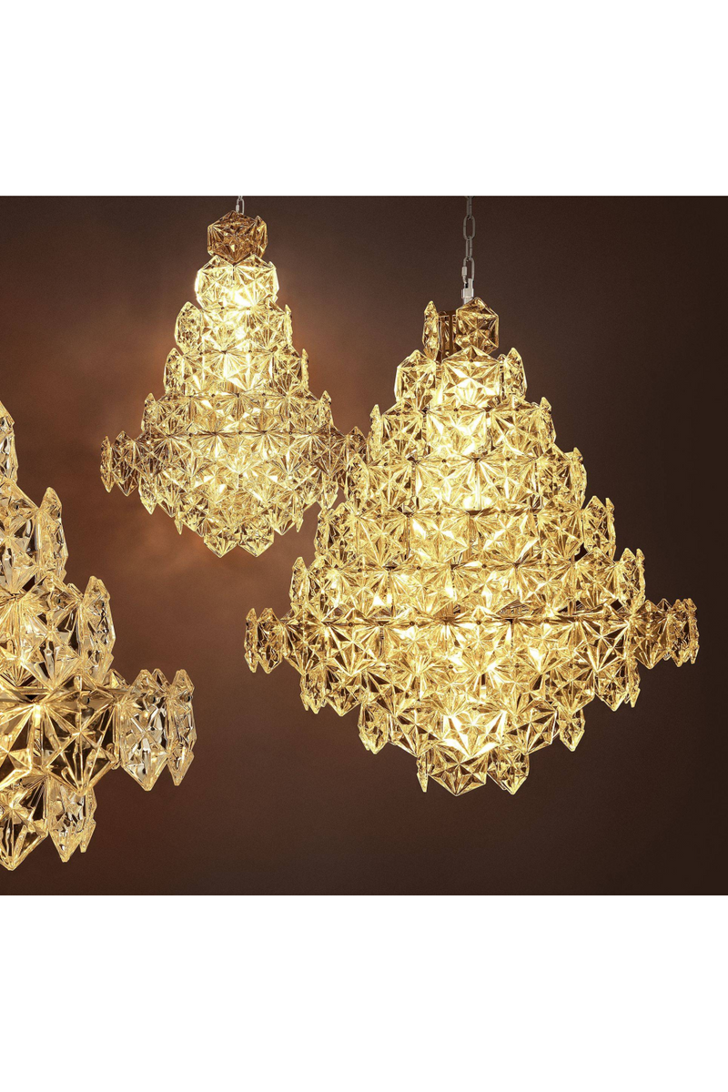 Hexagonal Glass Chandelier | Eichholtz Hermitage L | Eichholtz Miami