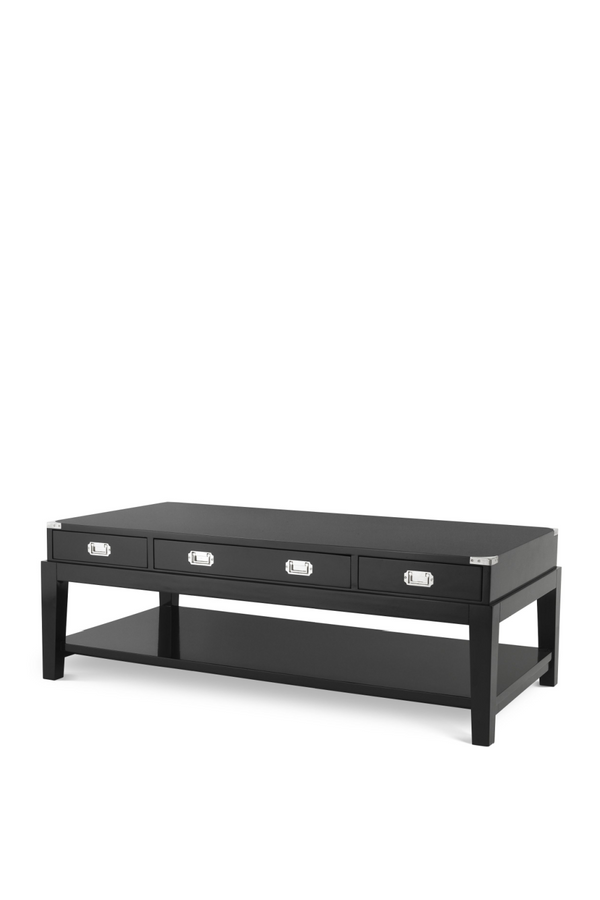 Black 3 Drawer Coffee Table | Eichholtz Military | Eichholtzmiami.com