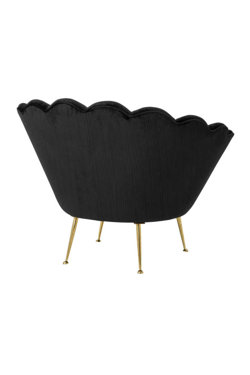 Black Scalloped Accent Chair | Eichholtz Trapezium | Eichholtzmiami.com