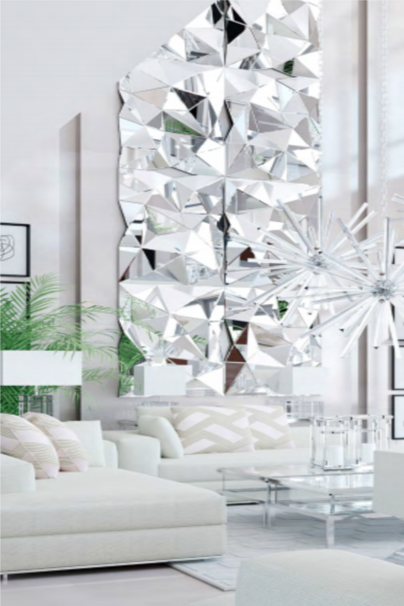 3D Triangle Faceted Wall Mirror | Eichholtz Boyton | Eichholtz Miami