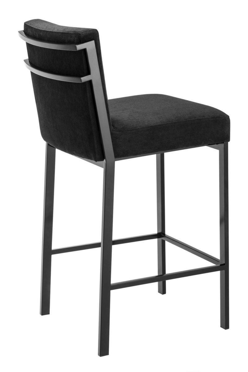 Bronze Black Velvet Counter Stool | Eichholtz Scott | Eichholtz Miami