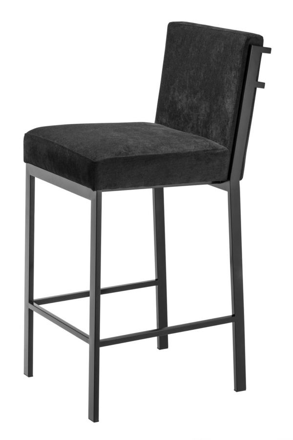 Bronze Black Velvet Counter Stool | Eichholtz Scott | Eichholtz Miami