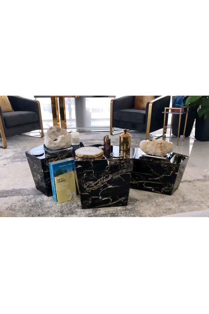 Black Marble Coffee Table Set | Eichholtz Prudential | Eichholtz Miami