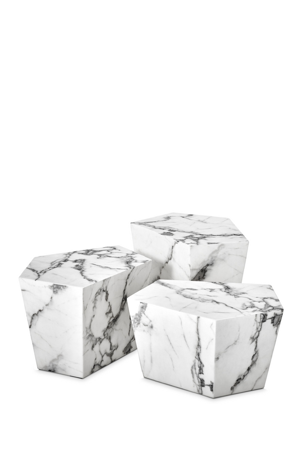 White Marble Coffee Table Set | Eichholtz Prudential | Eichholtz Miami