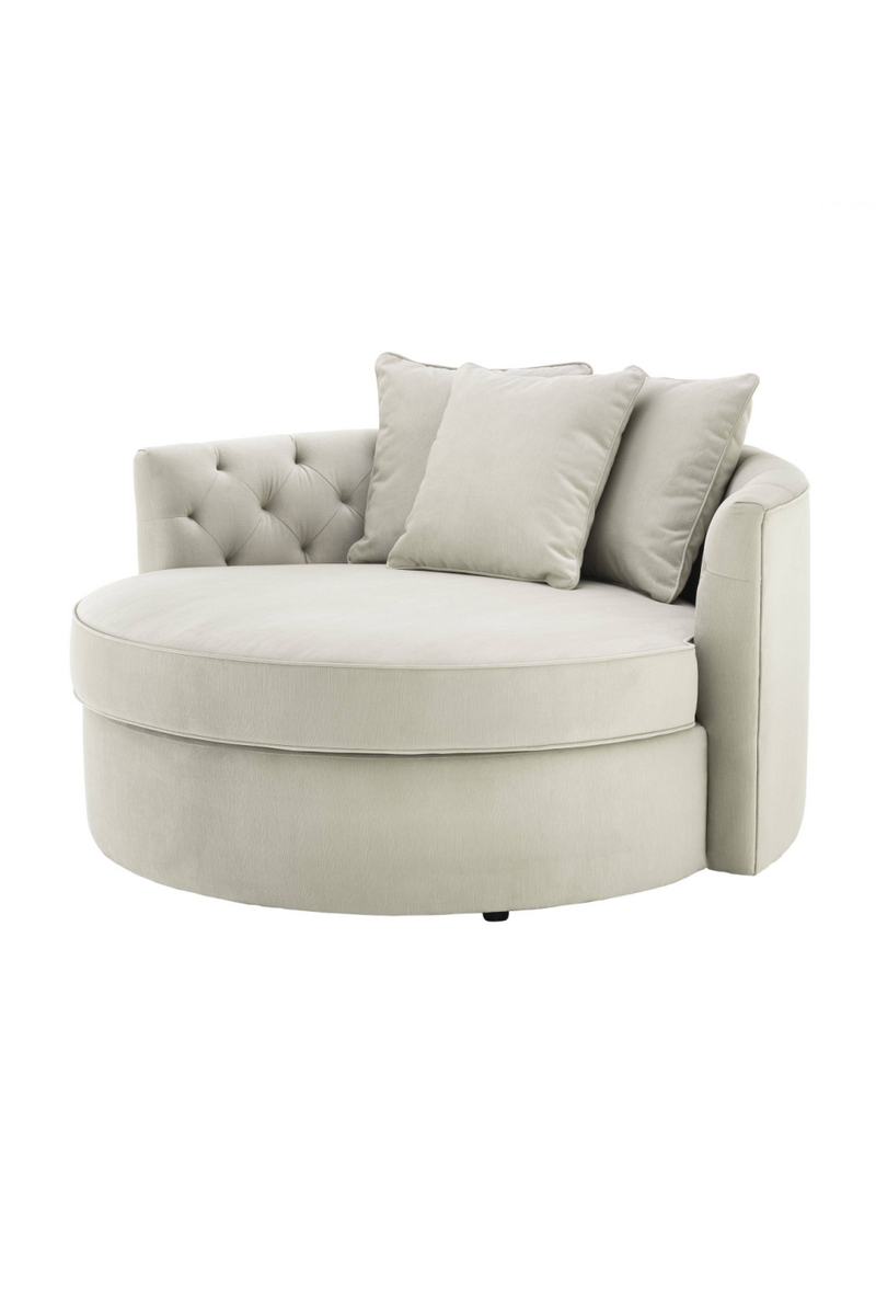 Round Gray Buttoned Sofa | Eichholtz Carlita | Eichholtzmiami.com