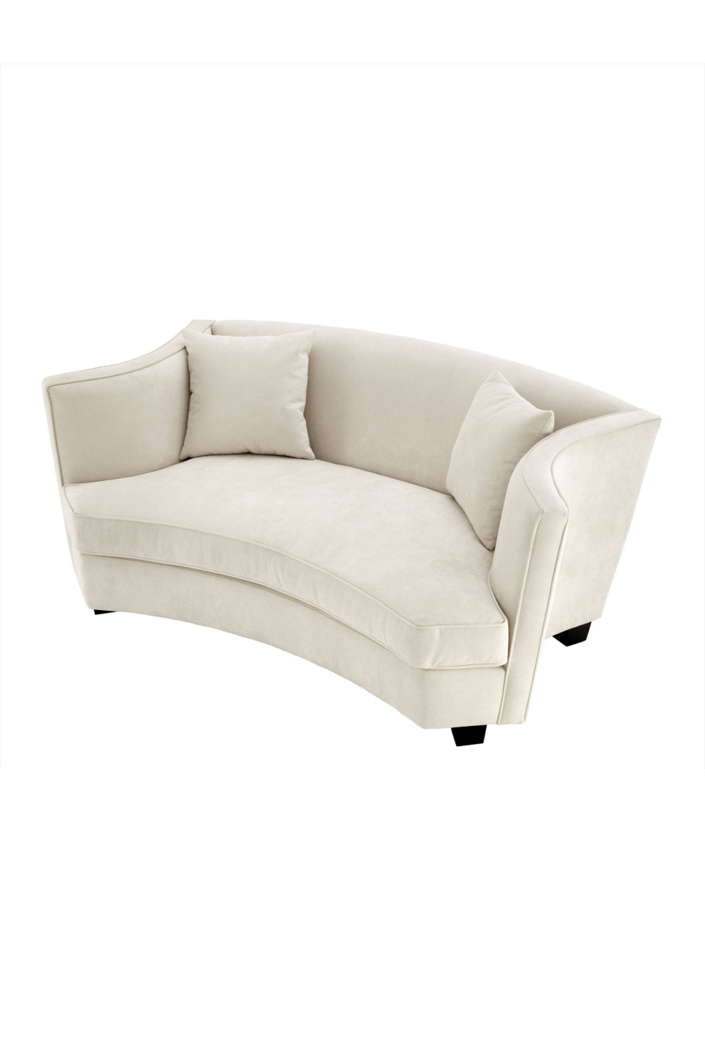 White Velvet Curved Sofa | Eichholtz Giulietta | Eichholtz Miami