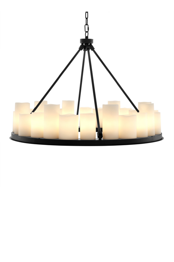 Black Round Candle Chandelier | Eichholtz Commodore | Eichholtz Miami