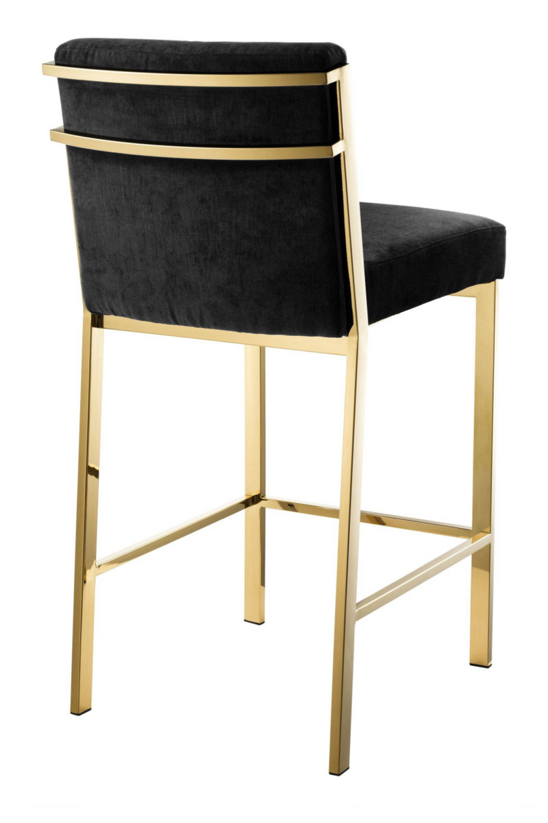 Gold Black Velvet Counter Stool | Eichholtz Scott | Eichholtz Miami