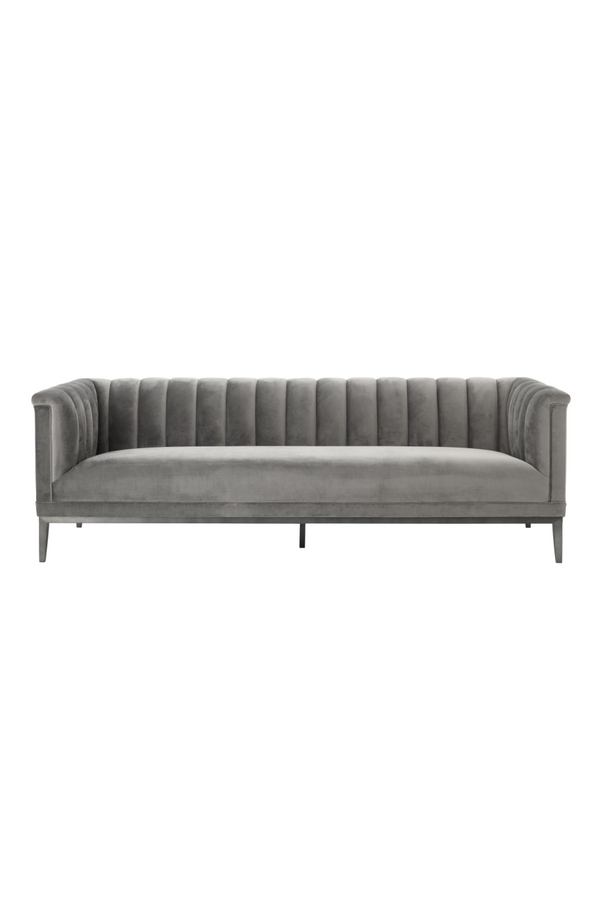 Gray Velvet Retro Sofa | Eichholtz Raffles | Eichholtzmiami.com