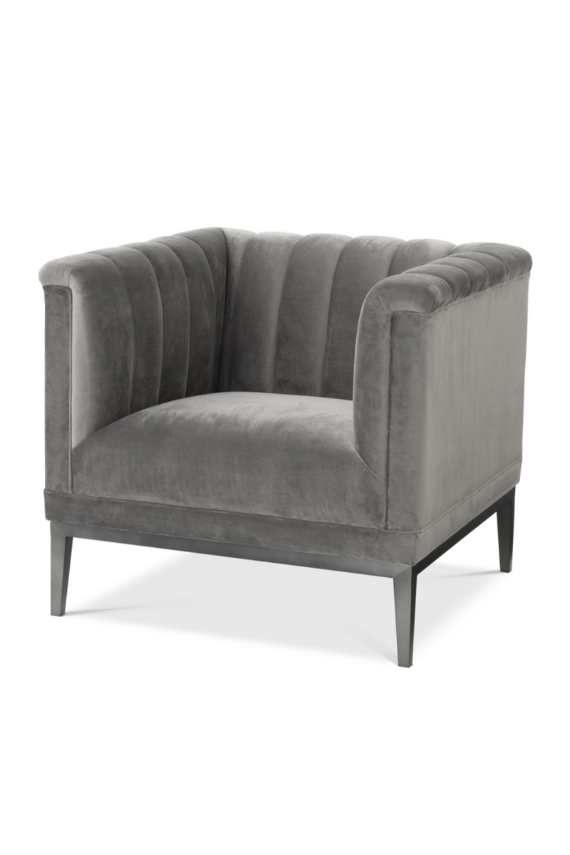 Gray Velvet Barrel Chair | Eichholtz Raffles | Eichholtzmiami.com