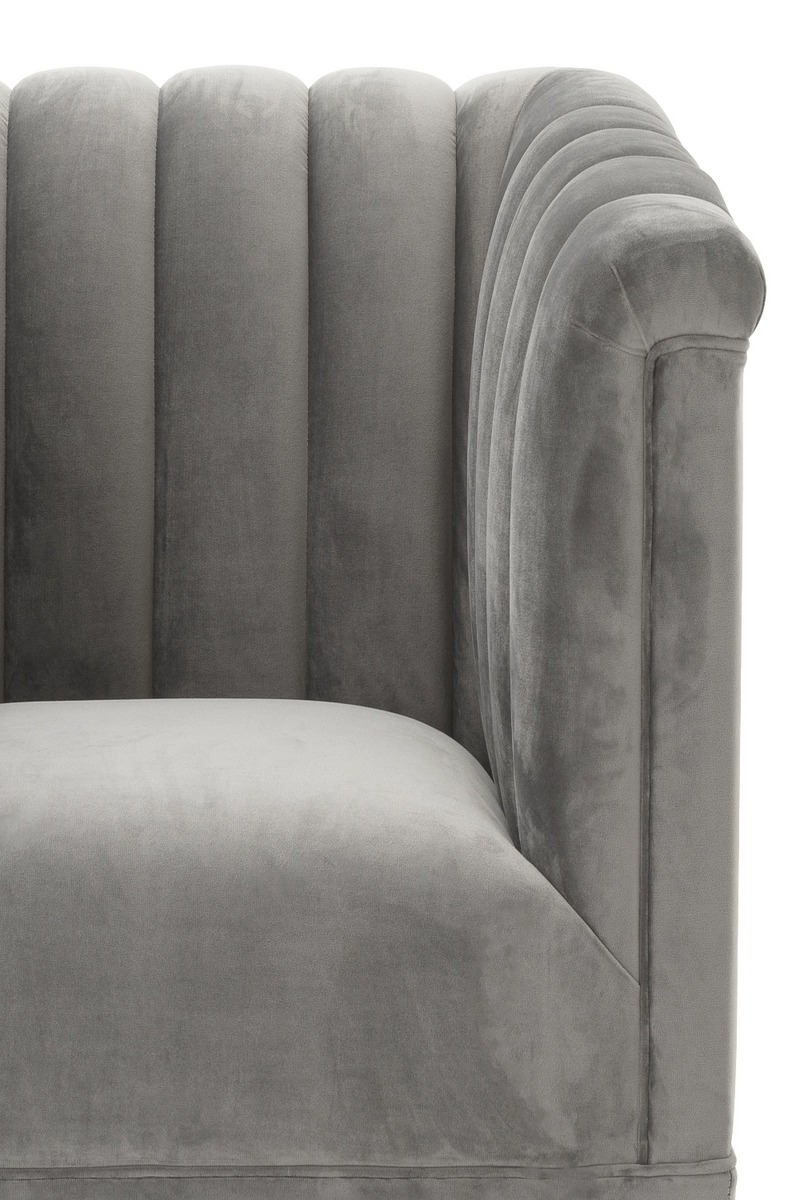 Gray Velvet Barrel Chair | Eichholtz Raffles | Eichholtzmiami.com