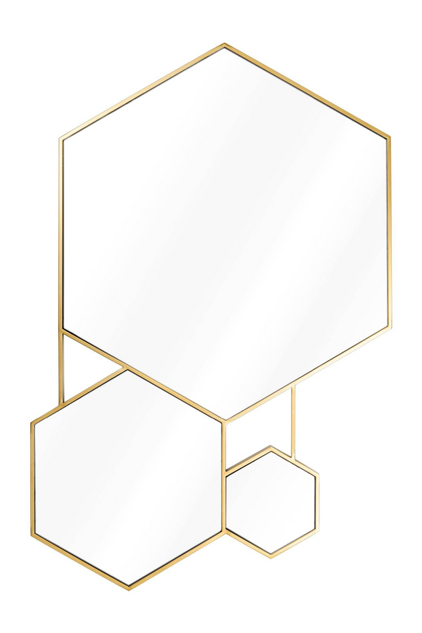 Gold Hexagon Trio Wall Mirror | Eichholtz Hexa | Eichholtz Miami