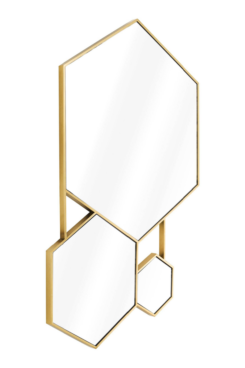 Gold Hexagon Trio Wall Mirror | Eichholtz Hexa | Eichholtz Miami