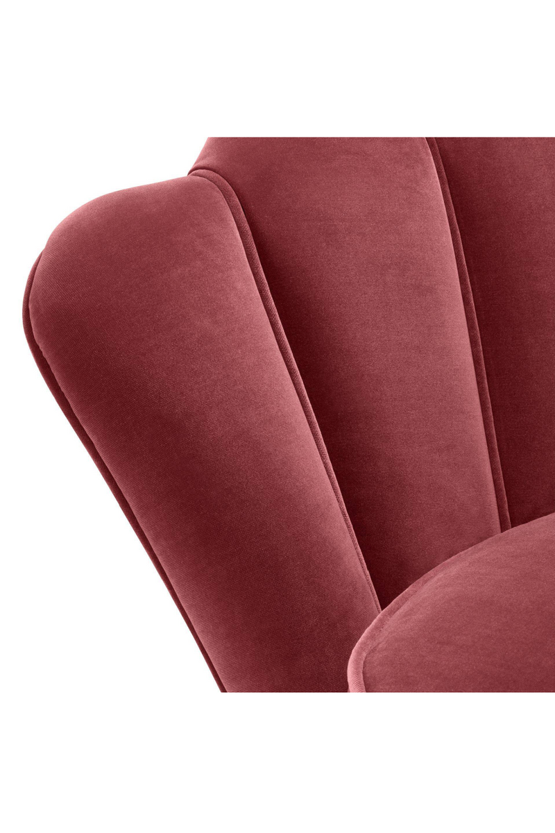 Red Scalloped Accent Chair | Eichholtz Trapezium | Eichholtzmiami.com
