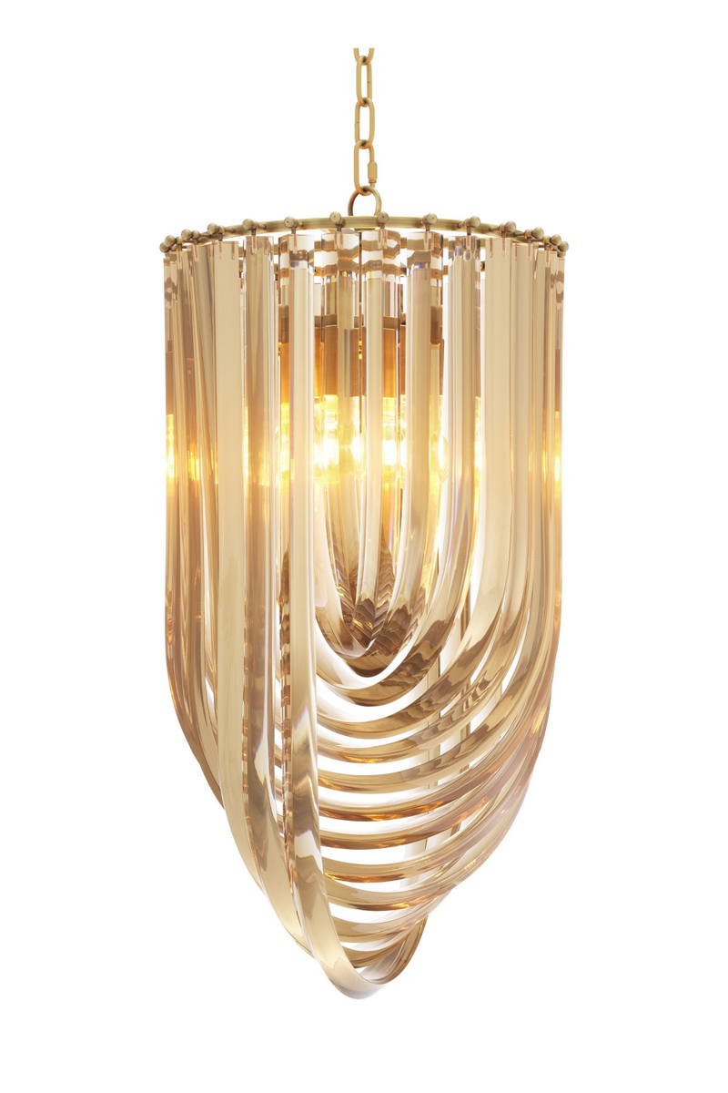 Gold Lucite Loop Chandelier | Eichholtz Murano | Eichholtz Miami