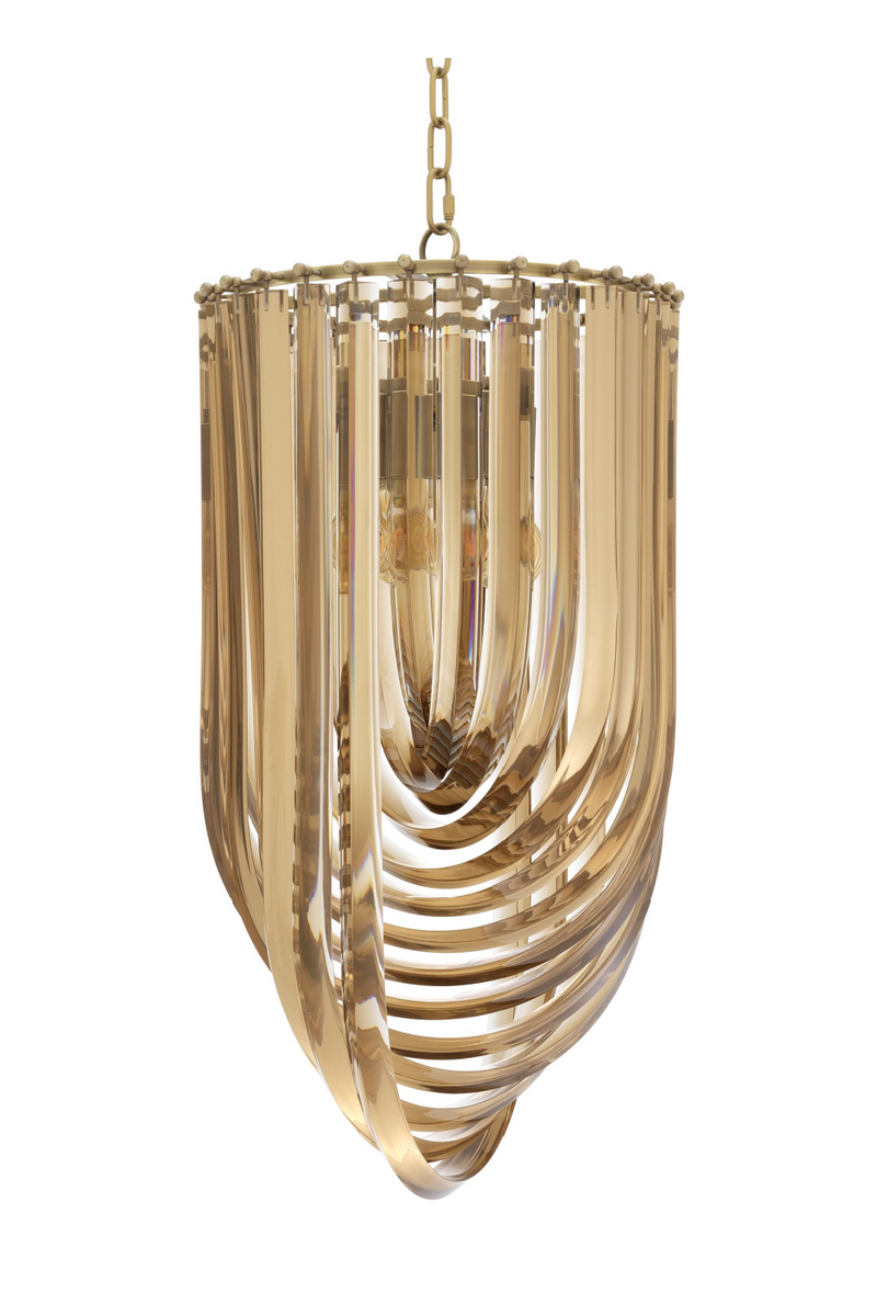 Gold Lucite Loop Chandelier | Eichholtz Murano | Eichholtz Miami