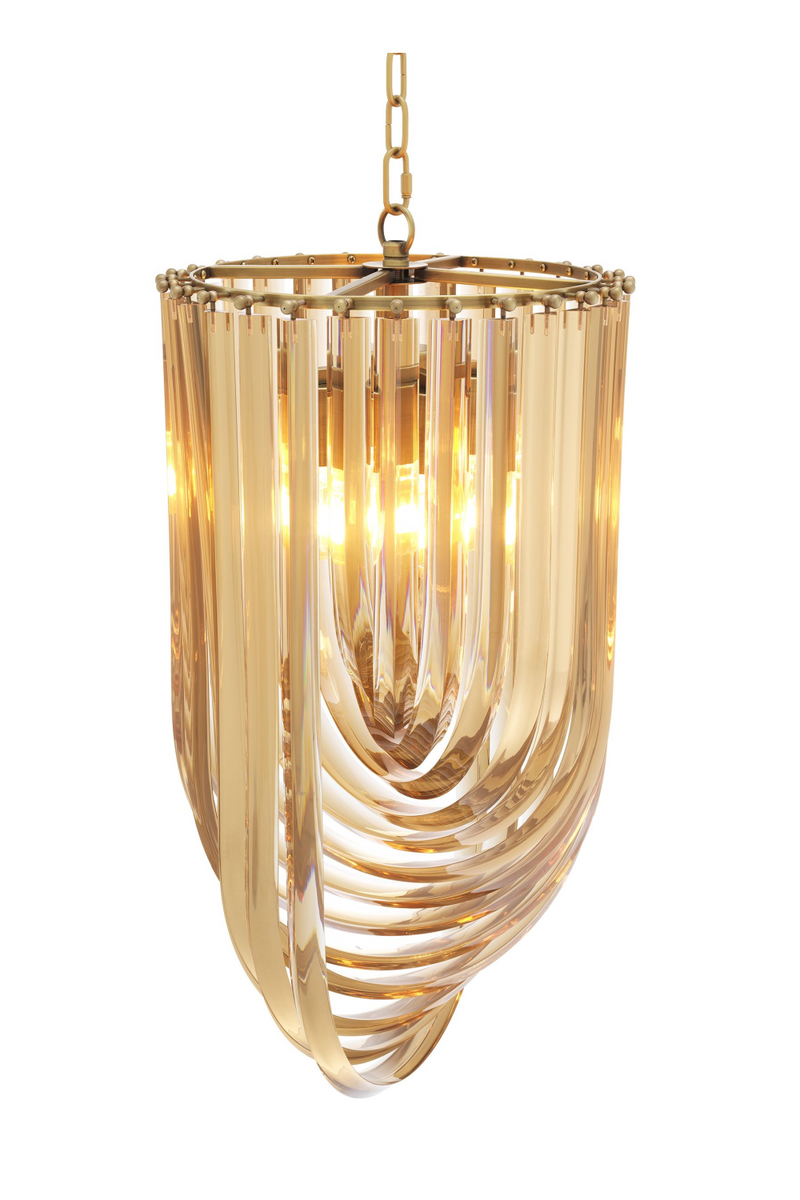 Gold Lucite Loop Chandelier | Eichholtz Murano | Eichholtz Miami