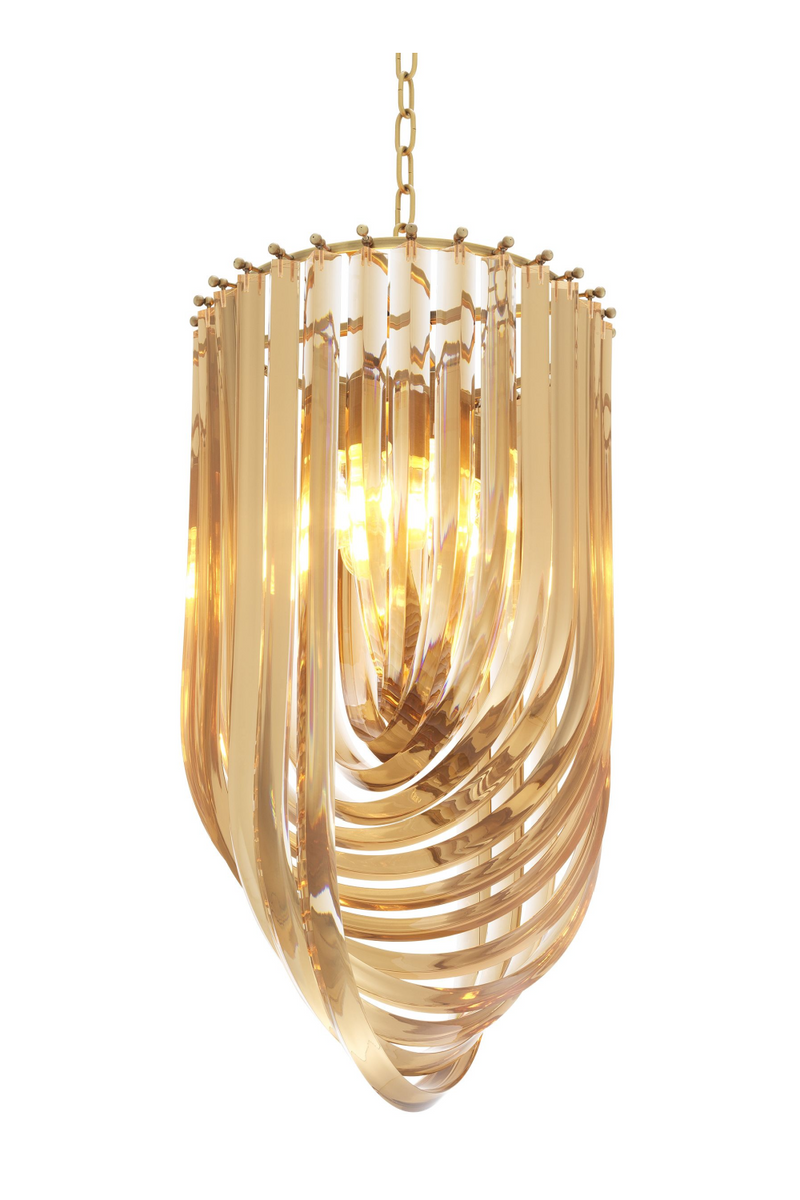 Gold Lucite Loop Chandelier | Eichholtz Murano | Eichholtz Miami