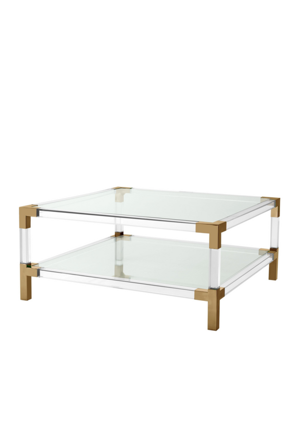 Lucite Brass Coffee Table | Eichholtz Royalton | #1 Eichholtz Retailer