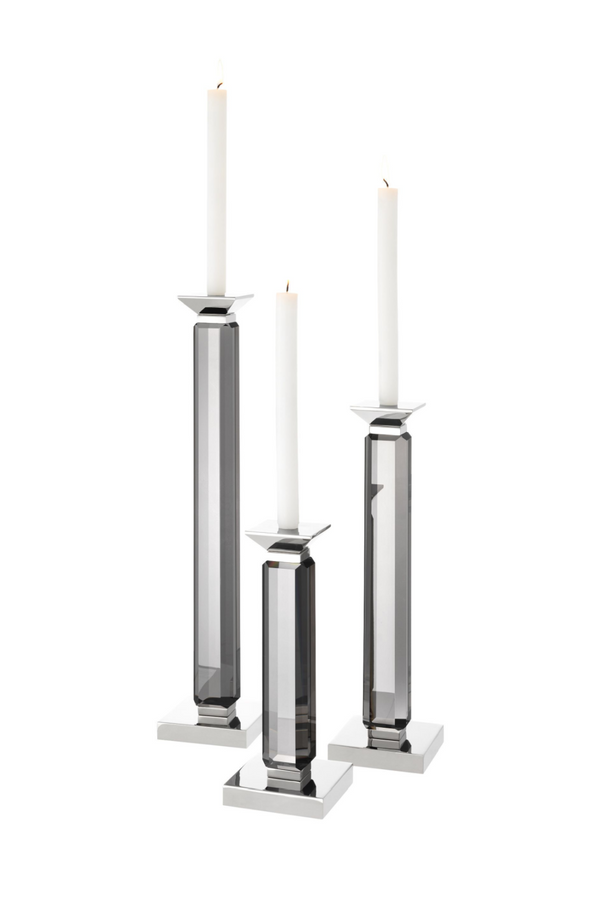 Glass Pillar Candleholders | Eichholtz Livia | Eichholtz Miami