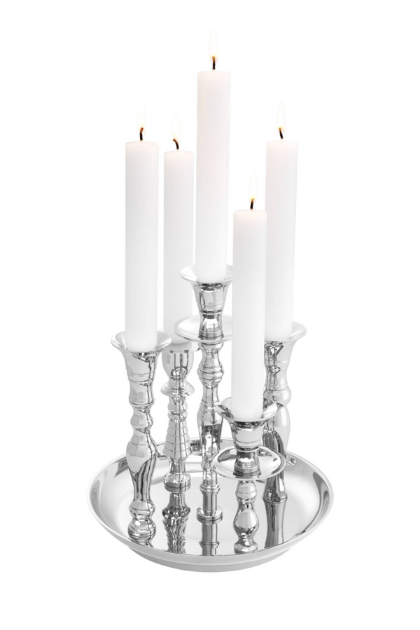 Silver Candlestick Holder Set | Eichholtz Rosella | Eichholtz Miami