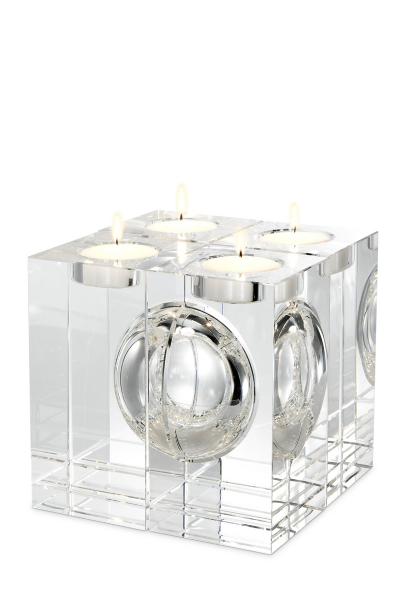 Crystal Glass Tealight Holder Set of 4 | Eichholtz Argenta | Eichholtz Miami
