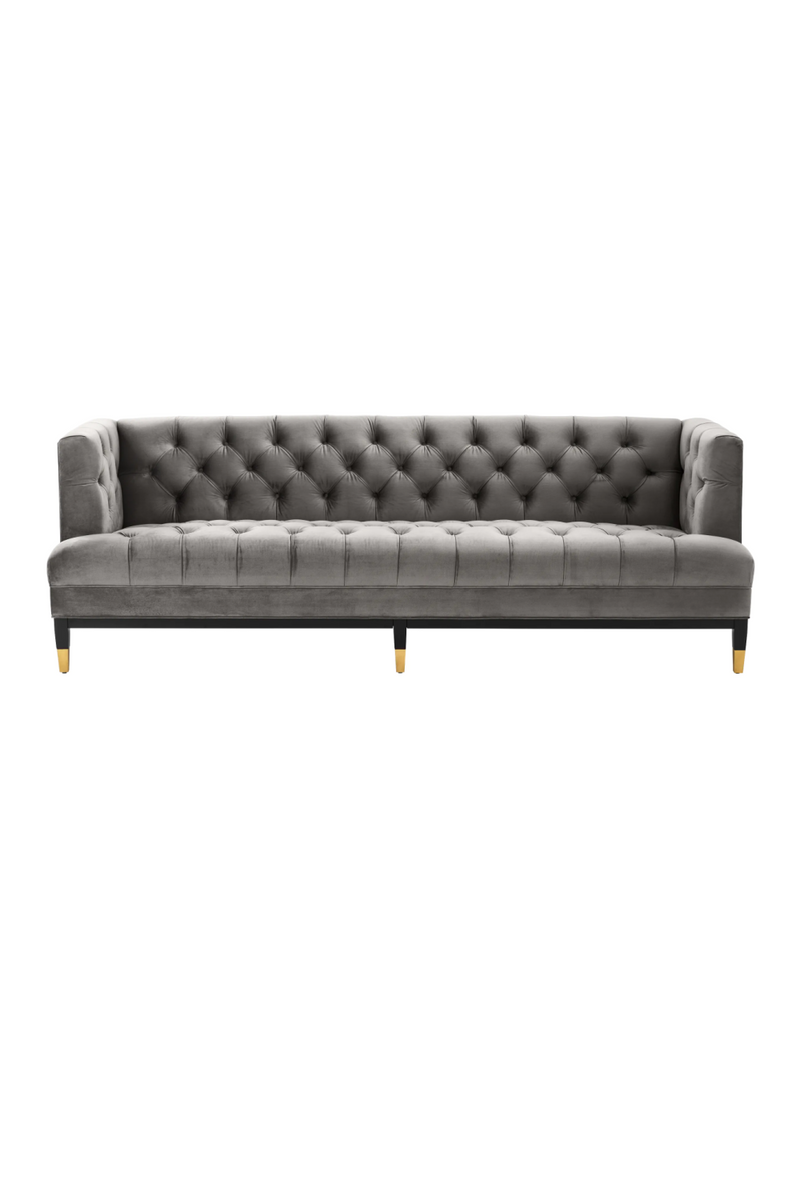 Gray Velvet Modern Chesterfield Sofa | Eichholtz Castelle | Eichholtzmiami.com
