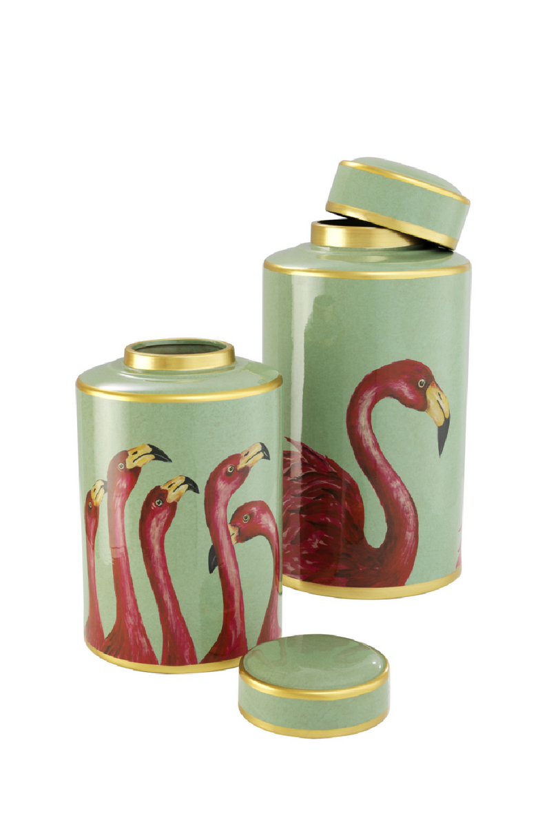 Porcelain Jar Set | Eichholtz Flamingo | Eichholtz Miami